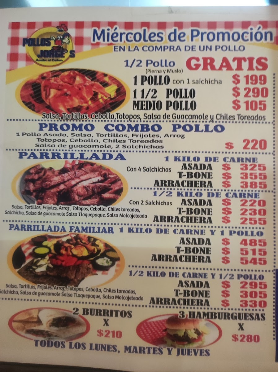 Pollos Jorges Menu - Image 1